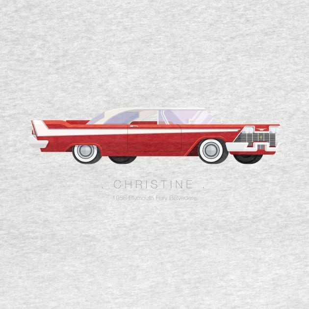 Christine - Famous Cars by Fred Birchal